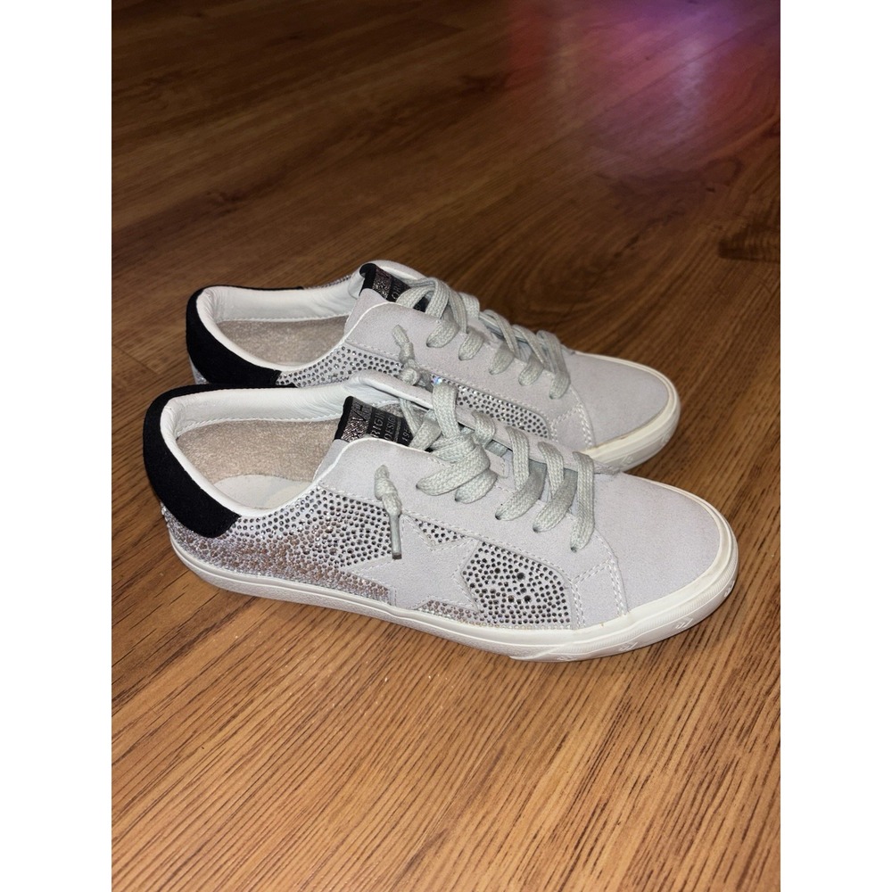 Vintage Havana Sneakers Women's 7.5 Silver Rhinestone Grey New
